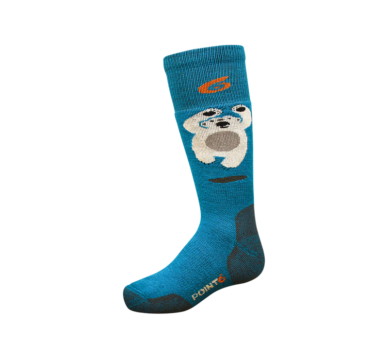 Point6 Merino Kids Polar Bear Medium OTC Ski/Snowboard Socks