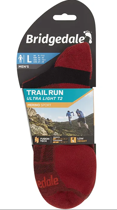 Bridgedale Men's Trail Run Ultra-Light Merino Mini Crew Sock