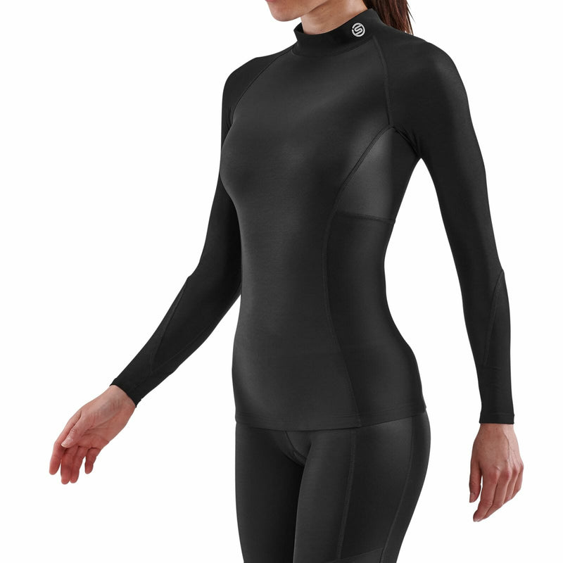 Skins Series 3 Womens Thermal Long Sleeve Top, Black