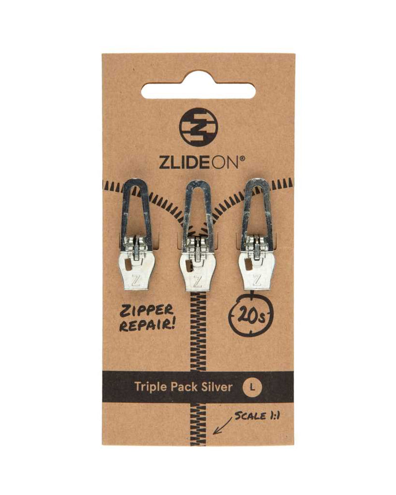 ZlideOn Metal Zipper Triple Pack