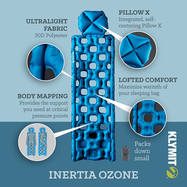 Klymit Inertia O Zone Ultralight Sleeping Mat, Blue