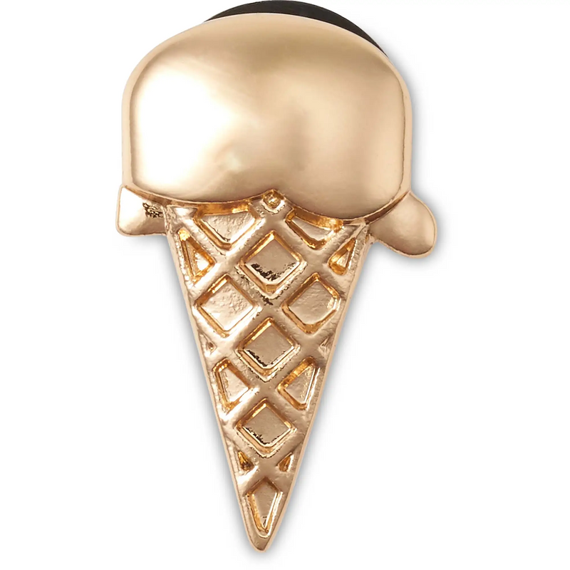 Crocs Jibbitz Shoe Charm - Gold Ice Cream Cone