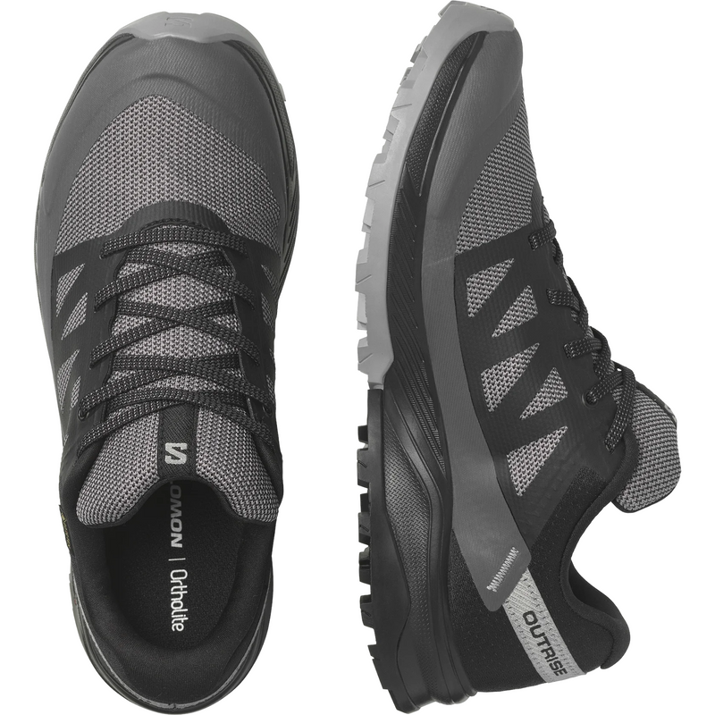 Salomon Women's Outrise GTX Hiking Shoes - Black/Magnet/Gull UK 6