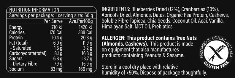 Offgrid Drifter Plant Based Protein Bar - Berry + Acai & MCT Oil