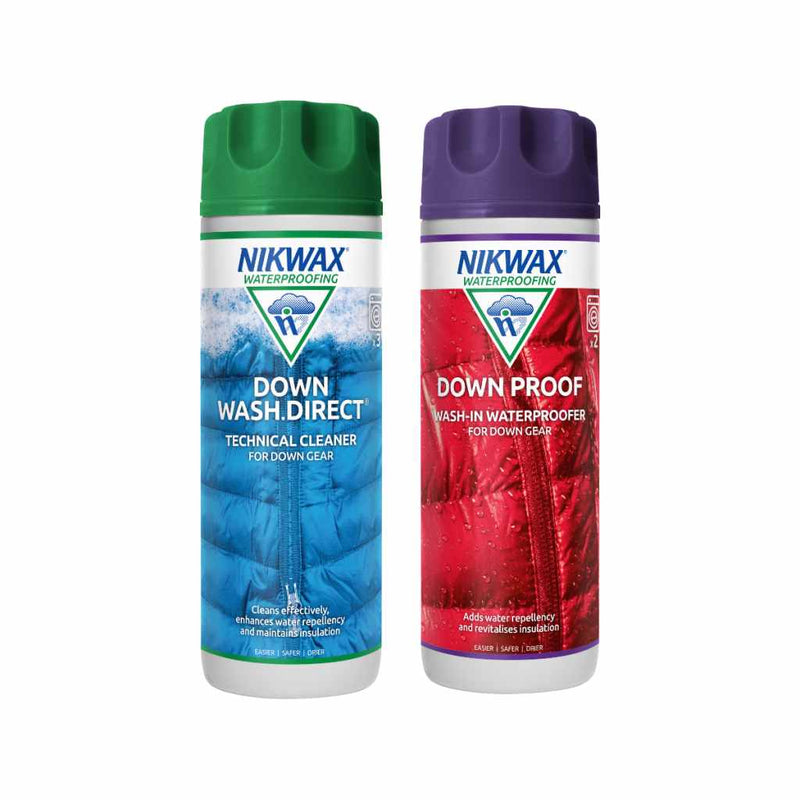 Nikwax Down Wash Direct 300ml + Down Proof 300ml