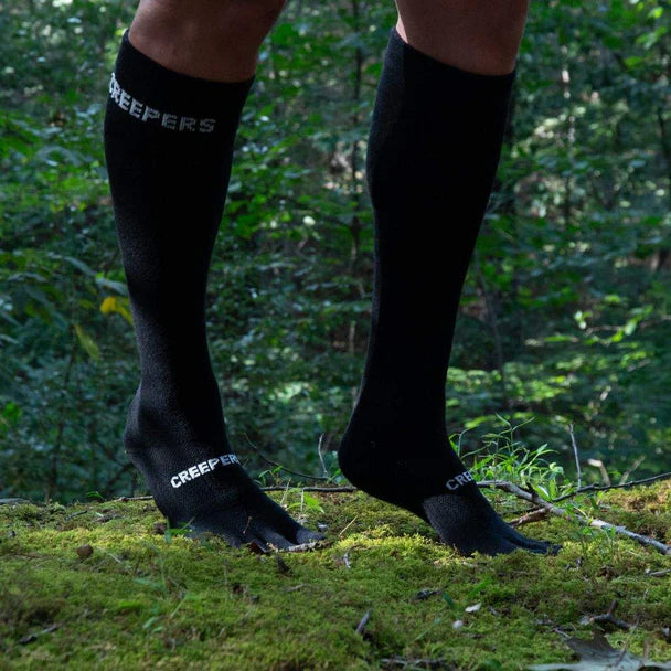 Creepers Merino Toe Socks - Over The Calf Length
