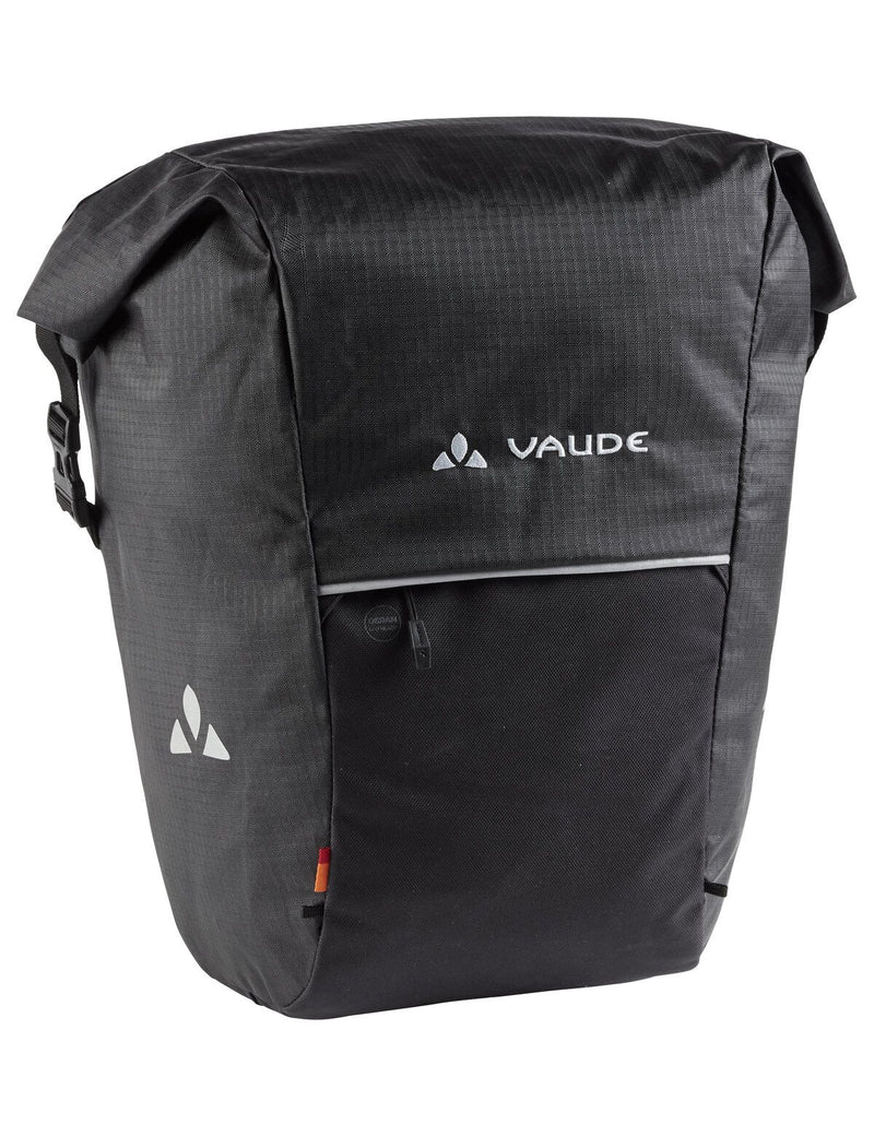 Vaude Road Master Roll-It Waxed Rear Pannier Bag - Black