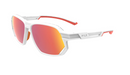 Hilx Kinetik Syndicate Sunglasses - Matte White w/ Red Lens | Gearshop NZ