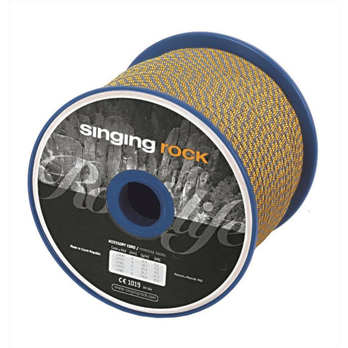 Singing Rock Cord Yellow/Grey 6mm - 1m