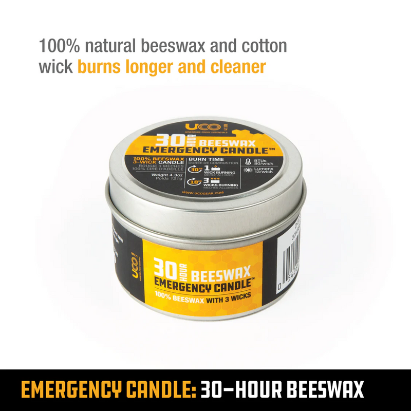UCO 30hr Beeswax Emergency Candle