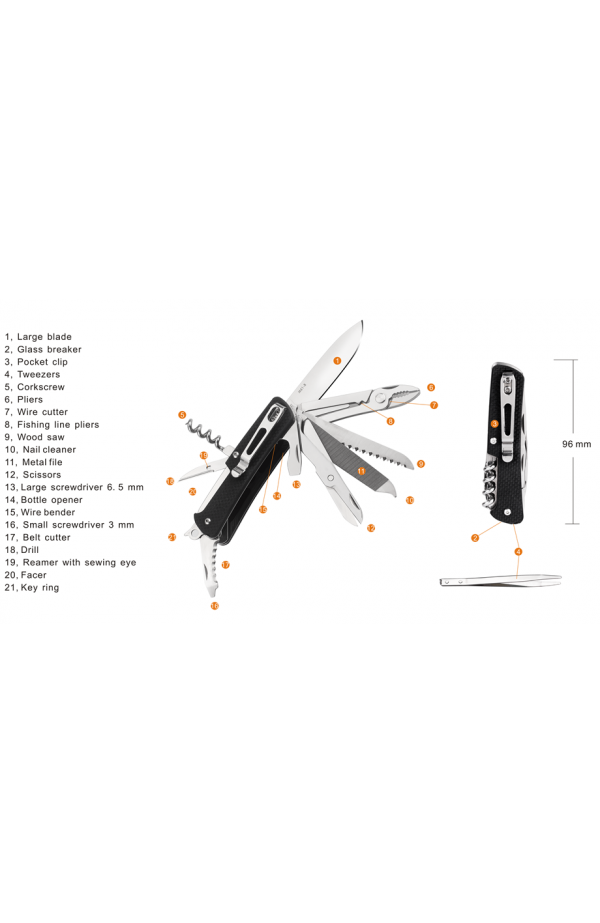 Ruike - Knife Multi-Function M61 - Black