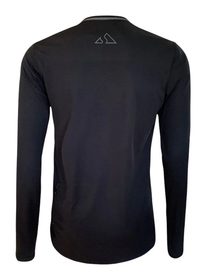 Sendy Men's Bold Black Long Sleeve Bike Jersey