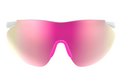 Hilx Domain Kinetik Sunglasses - Shiny White w/ Pink Lens | Gearshop NZ