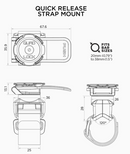 Quad Lock Quick Release Strap Mount - Golf Cart/Stroller/Pram | Gearshop NZ