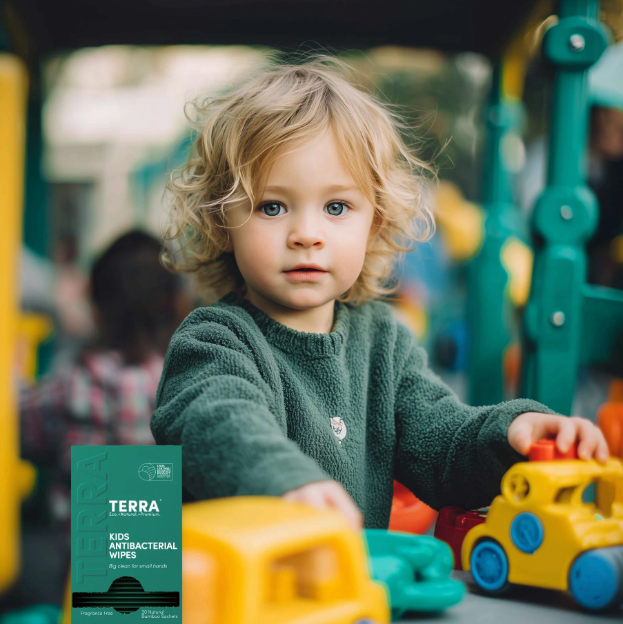 Terra Kids Antibacterial Wipes - 30x