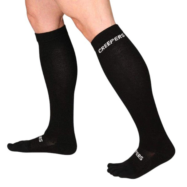 Creepers Merino Toe Socks - Over The Calf Length