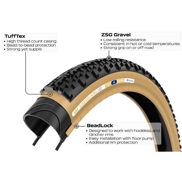 Panaracer Gravelking X1 Tubeless Compatible Tyre
