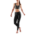 Skins Series 3 Womens 7/8 Tights with Pocket - Black