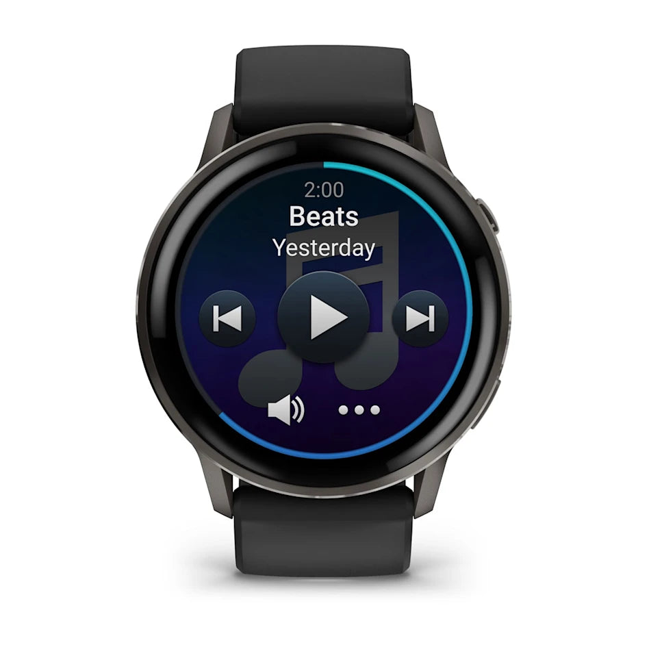 Garmin Venu 4 45mm - Slate with Black Silicone Band