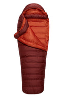 Rab Ascent 900 Down Sleeping Bag - Oxblood Red- Regular LH