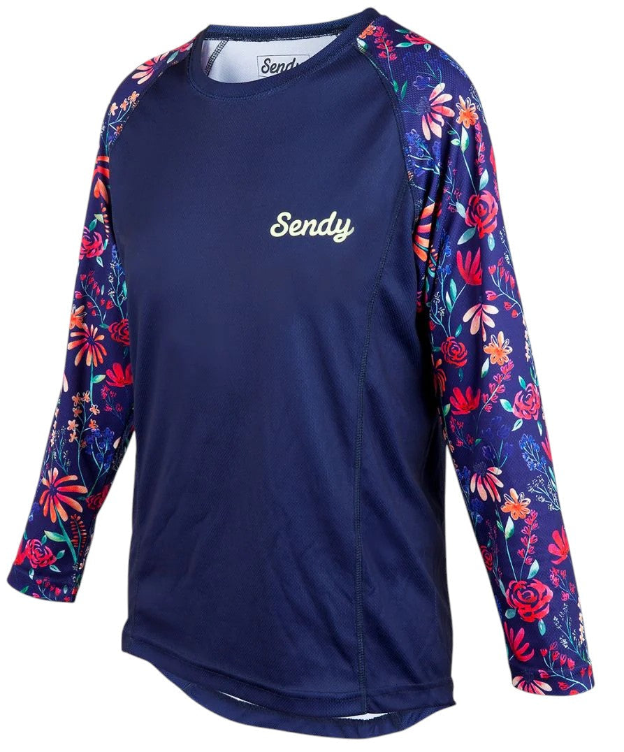 Sendy Women's Wild Flower Long Sleeve Bike Jersey