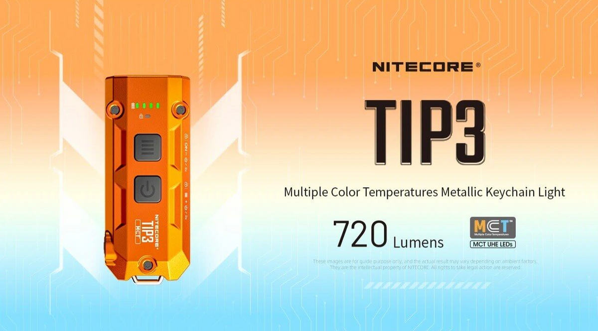 Nitecore Tip3 Keychain Torch - Black