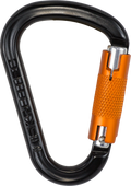 Skylotec PassO-SC Twist Lock Carabiner - Black/Orange