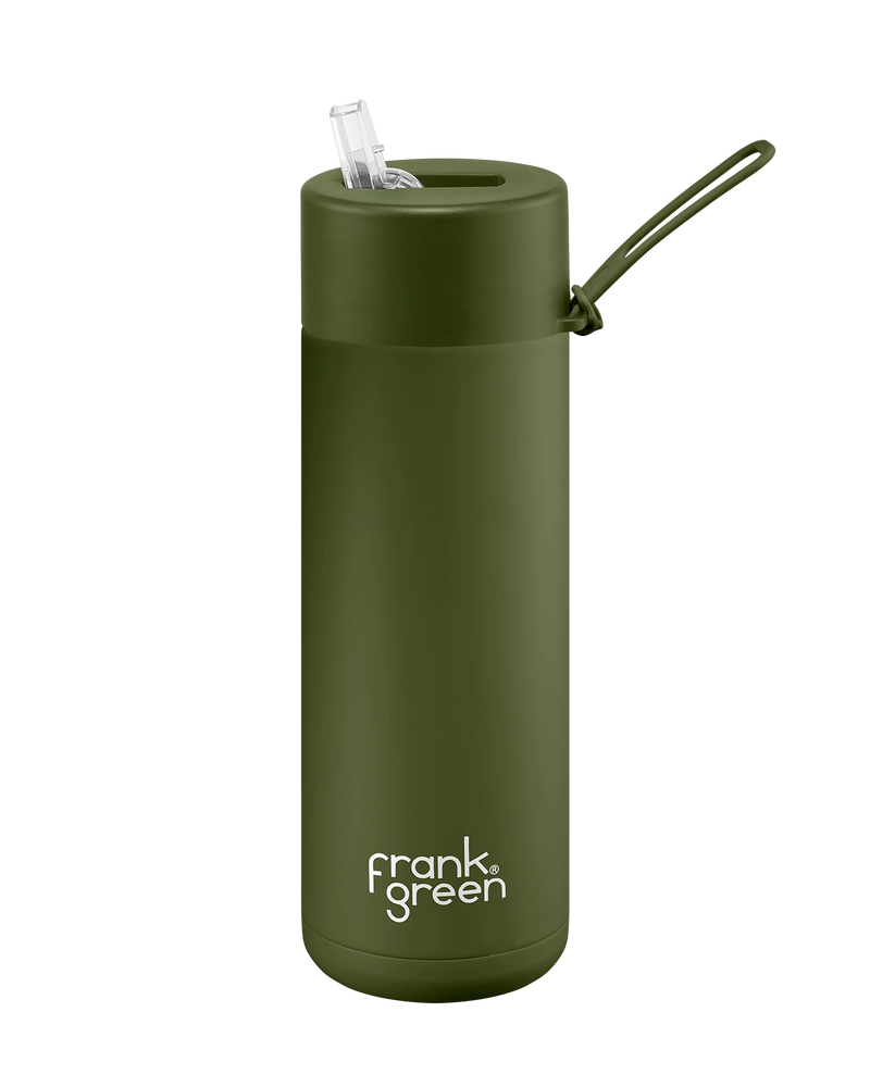 Frank Green Ceramic 20oz Reusable Bottle with Straw