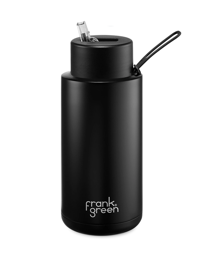 Frank Green Ceramic 34oz/1L Reusable Bottle with Straw