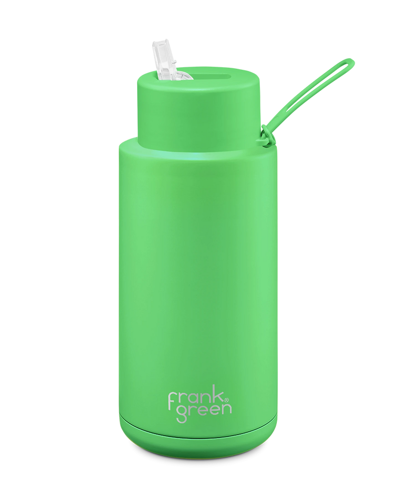 Frank Green Ceramic 34oz/1L Reusable Bottle with Straw