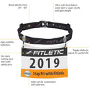 Fitletic Race 1 Number Belt - Black / Grey | Gearshop NZ