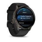 Garmin Venu 4 45mm - Slate with Black Silicone Band