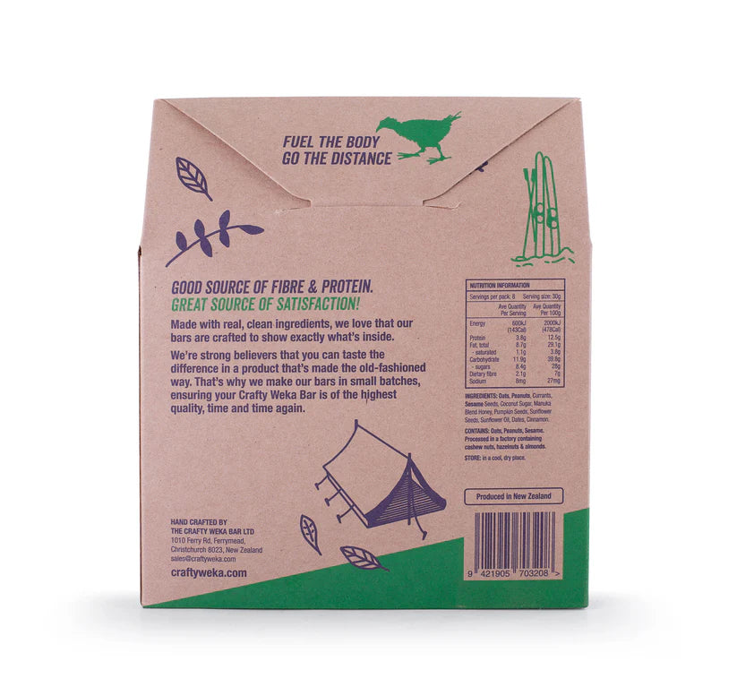 The Crafty Weka Original Flavour Snack Bars (Pack of 8)