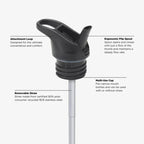 Klean Kanteen Flip Seal Sport Cap with Straw - Classic Bottles