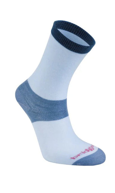 Bridgedale Coolmax Womens Base Layer Liner Socks, 2 Pack