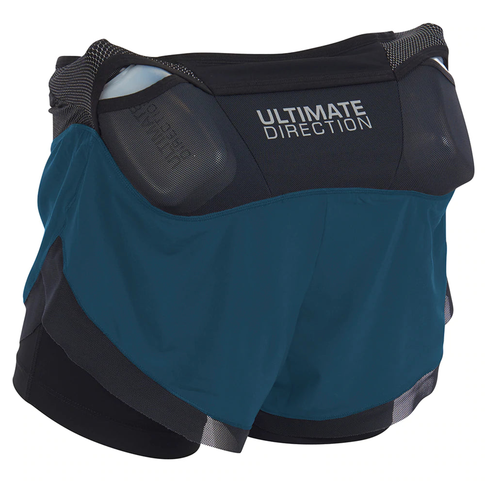 Ultimate Direction Womens Hydro Shorts Blue Spruce Medium