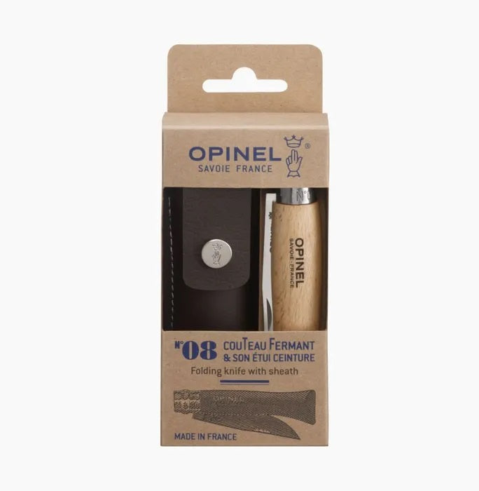 Opinel 8VRI S/S Knife with Sheath & Gift Box