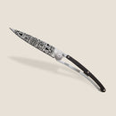 Deejo Wood 37g Knife Ebony Handle - Aztec Sun