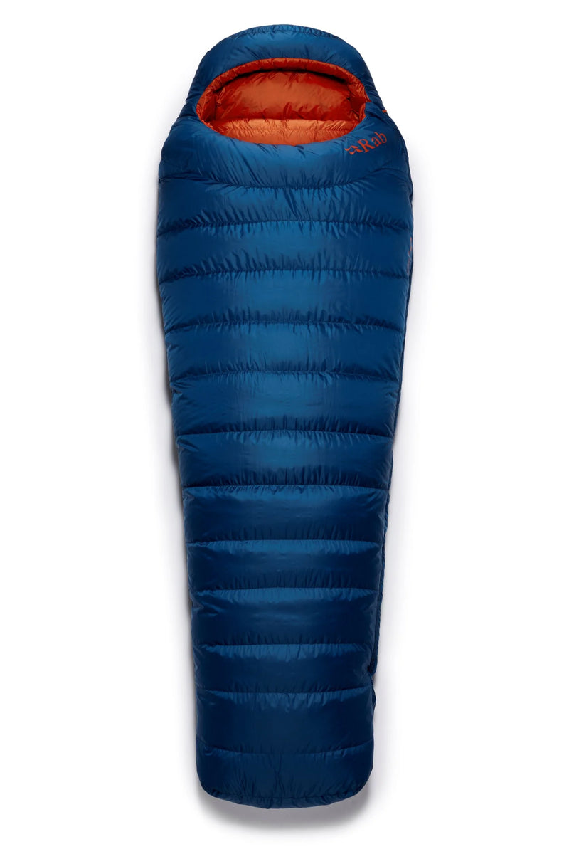 Rab Ascent 700 Down Sleeping Bag Reg LH - Tempest Blue/Orion Blue