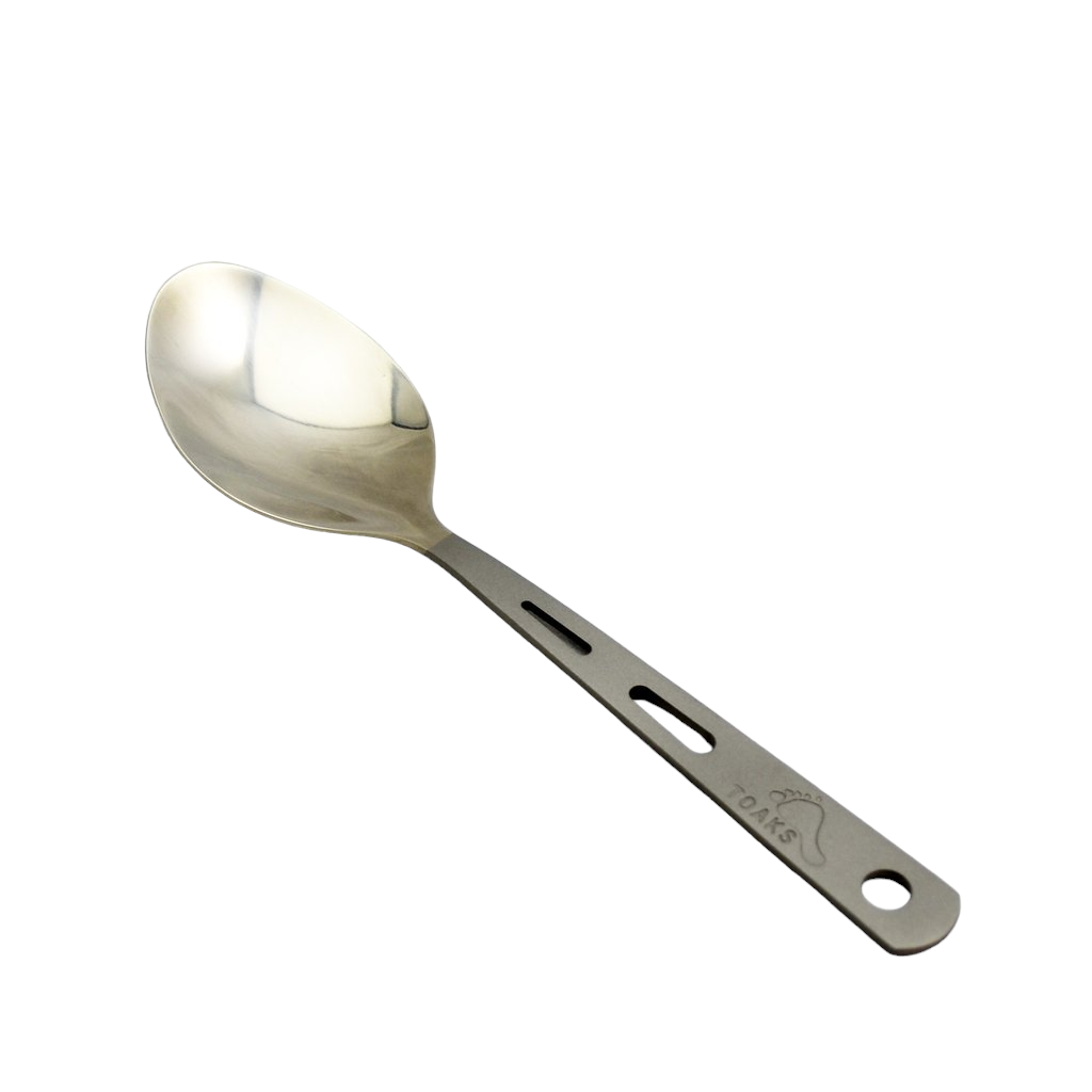 Toaks Titanium Short Handle Spoon, Polished Bowl