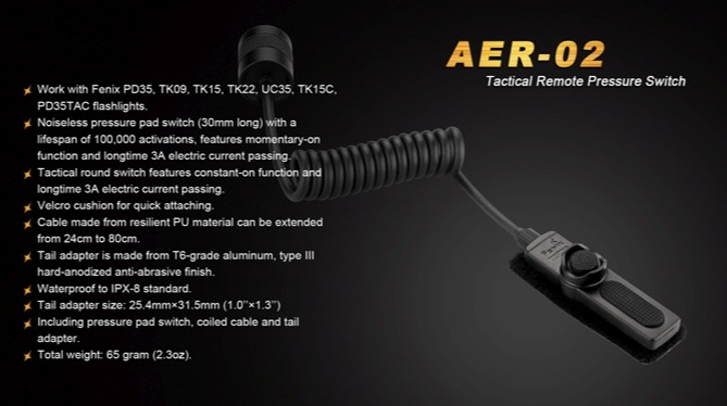 Fenix Flashlight Remote Pressure Switch AER-02