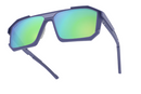 Hilx Kinetik Juggernaut Sunglasses - Matte Blue w/ Green Polarized Lens | Gearshop NZ