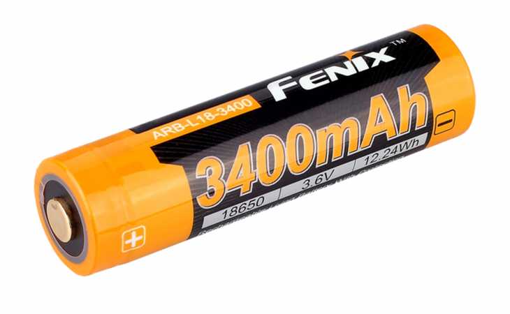 Fenix Rechargeable 3400mAh 18650 Battery