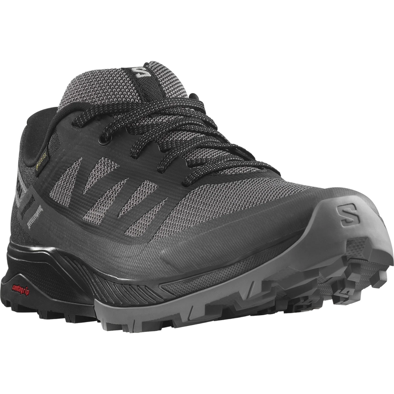 Salomon Women's Outrise GTX Hiking Shoes - Black/Magnet/Gull UK 6