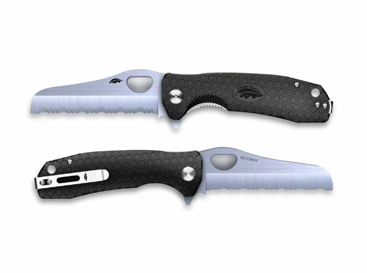 Honey Badger Rescue Knife - Large Orange