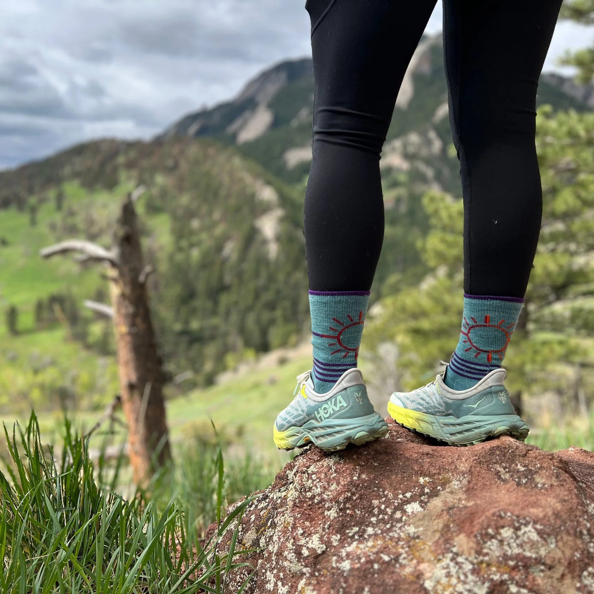 Point6 Merino Rising Sun III Ultra Light 3/4 Crew Sock