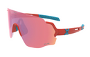 Hilx Kinetik Savage Sunglasses - Large - Shiny Red/Blue w/ Red Lens | Gearshop NZ