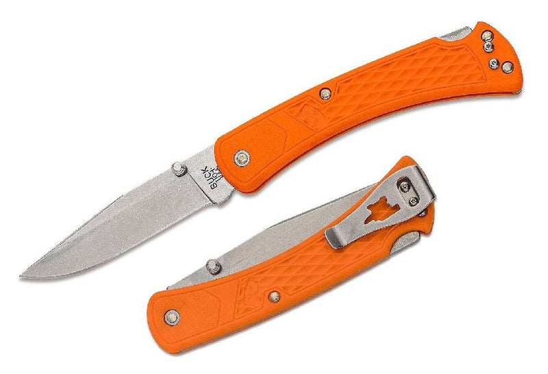 Buck 110 Folding Slim Blaze Orange Knife 9.5cm