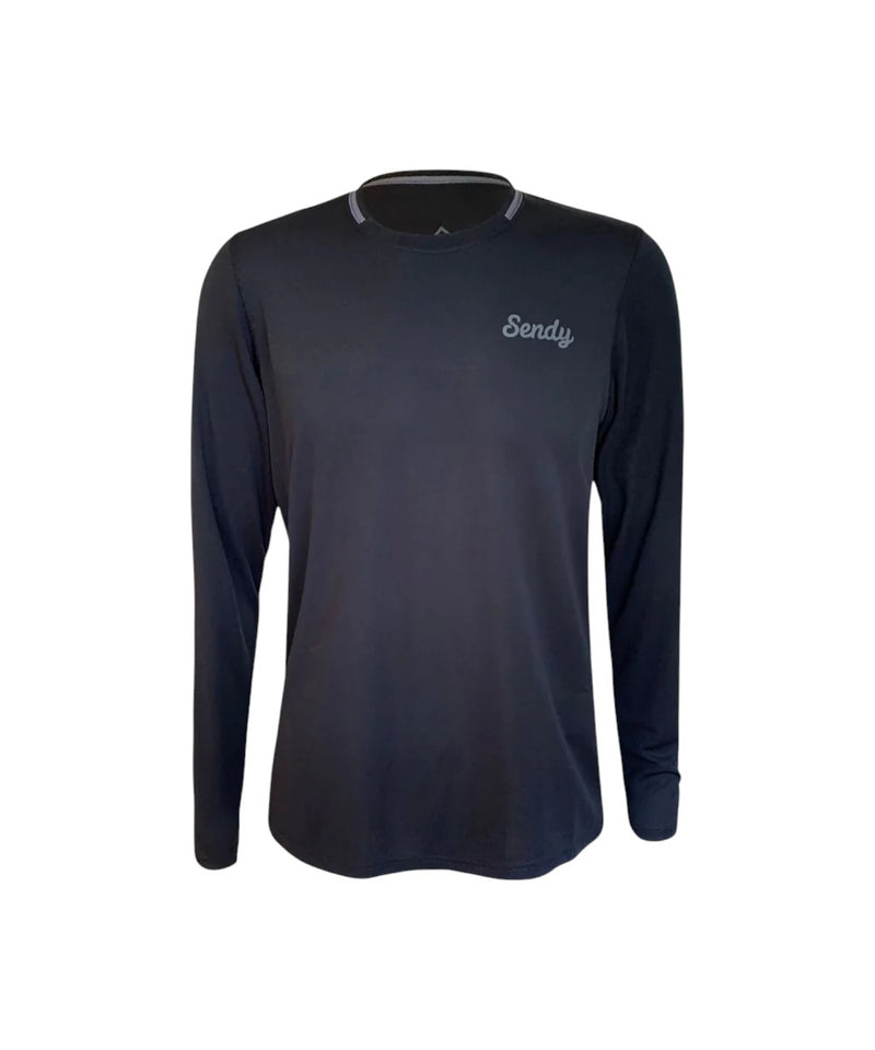 Sendy Men's Bold Black Long Sleeve Bike Jersey