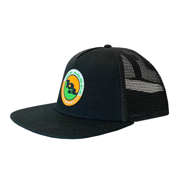 Big Agnes OG Logo Flat Brim Twill Trucker Hat - Black